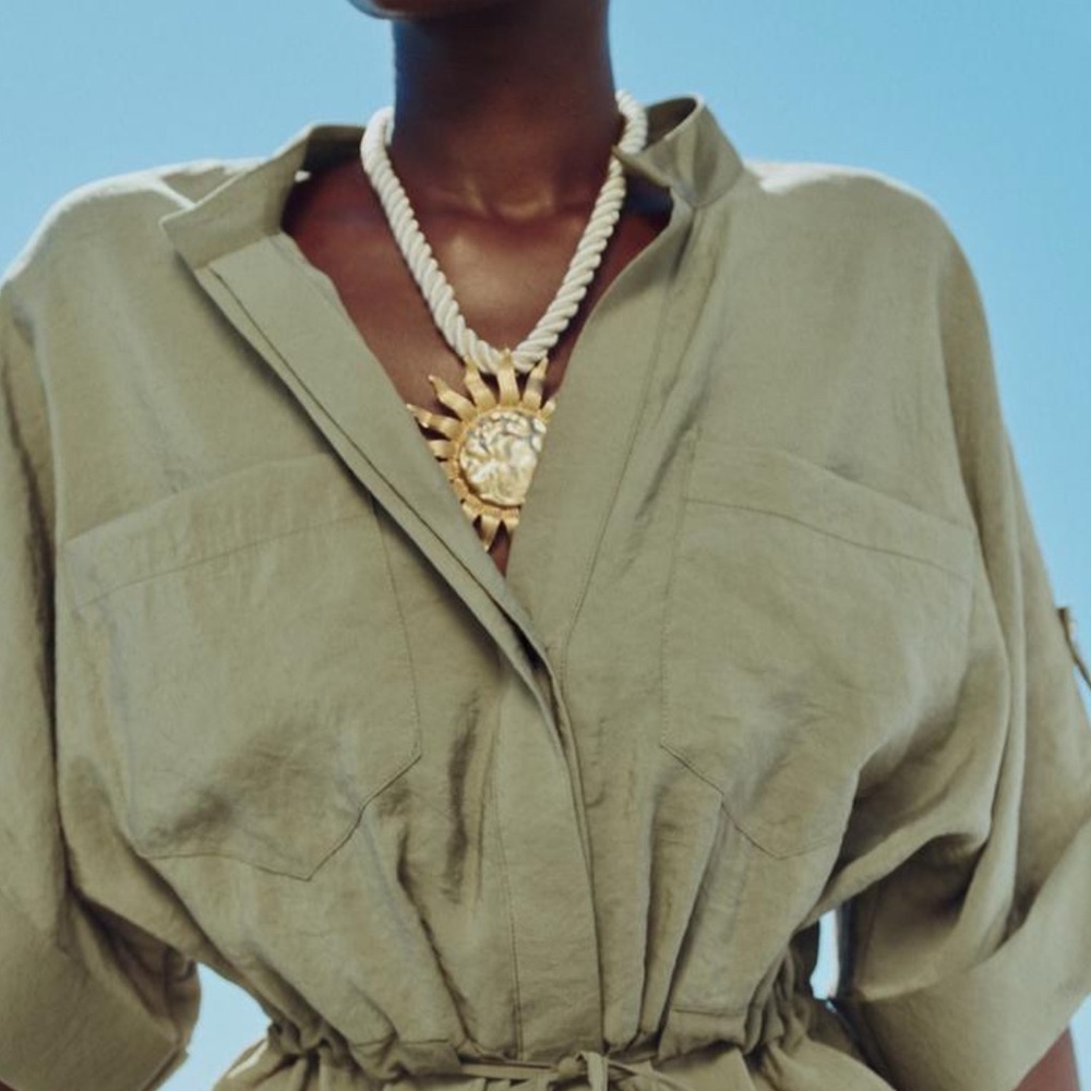 ZARA Sun Cord Necklace- NWT